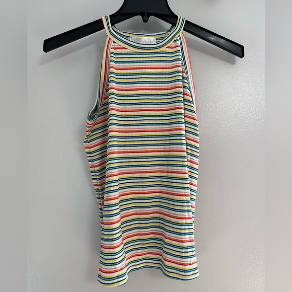 NWT Society & Stitch Multicolored Halter Racerback Tank - Picture 1 of 9